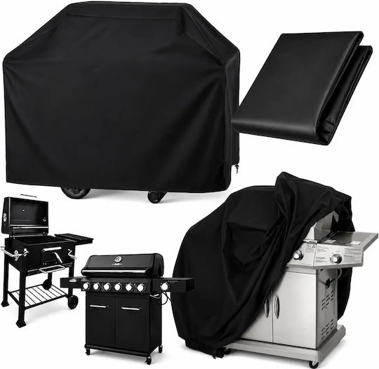 Grill Cover Zola Waterproof Uv Resistant Adjustable Drawstring Fastening 145 X 61 X 117 Cm Black