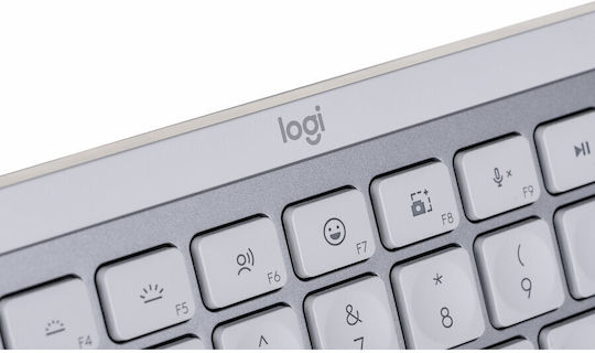 Logitech MX Keys Mini For Mac Kabellos Bluetooth Nur Tastatur Englisch US Pale Gray