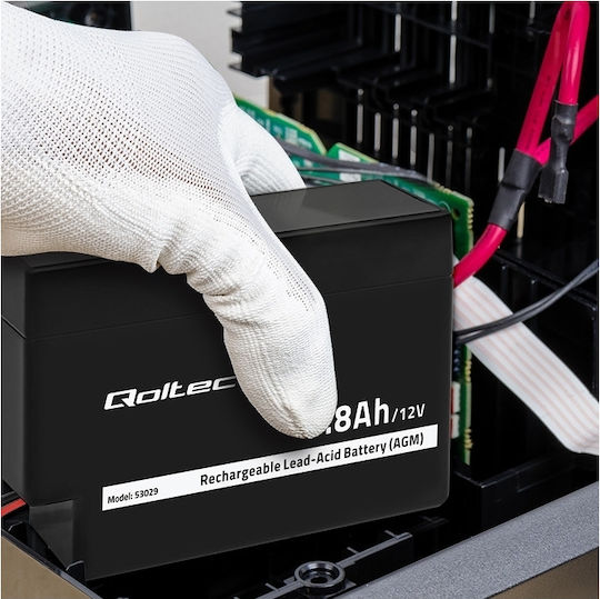 Qoltec Baterie UPS cu Capacitate 0.8Ah și Tensiune 12V 53029 1buc