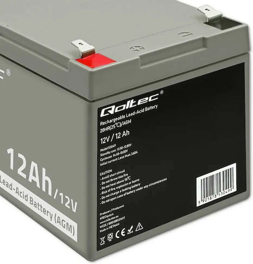 Qoltec Батерия UPS с Капацитет 12Ах и Напрежение 12V 53049 1бр