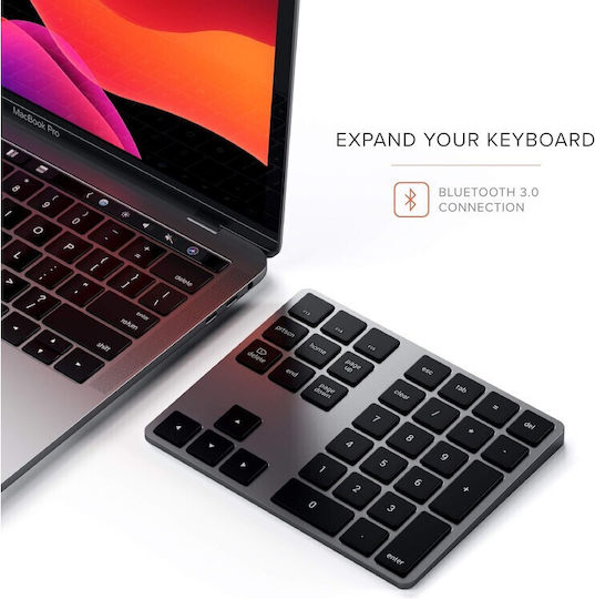 Satechi Aluminum Extended Ασύρματο Bluetooth Αριθμητικό Πληκτρολόγιο Γκρι