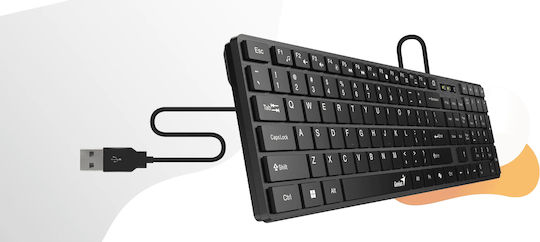 Genius SlimStar 126 Nur Tastatur Englisch US Weiß
