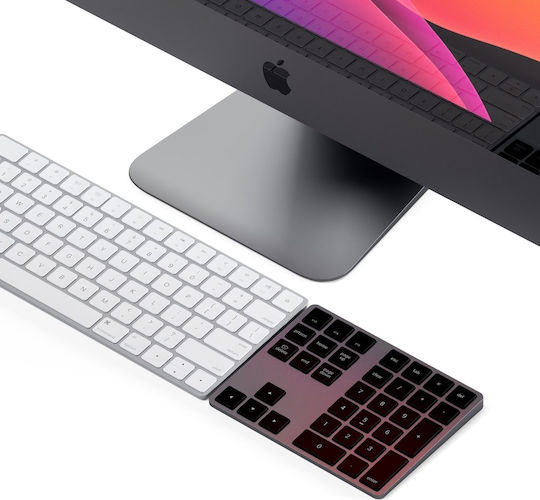 Satechi Aluminum Extended Ασύρματο Bluetooth Αριθμητικό Πληκτρολόγιο Γκρι