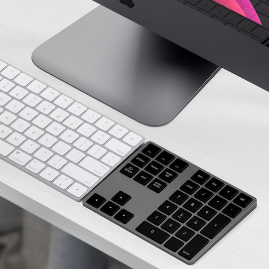 Satechi Aluminum Extended Ασύρματο Bluetooth Αριθμητικό Πληκτρολόγιο Γκρι