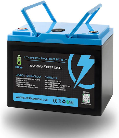 Elker ELKER Baterie UPS cu Capacitate 100Ah și Tensiune 12V 1buc