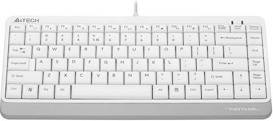 A4Tech Fstyler FK11 Πληκτρολόγιο Αγγλικό US Λευκό