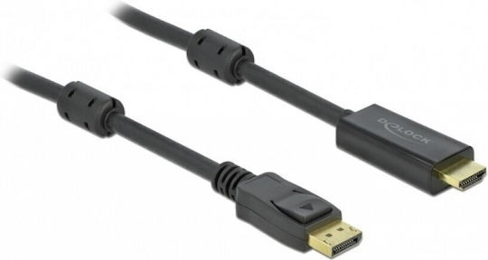 Delock Passive HDMI Cable Delock 85962 DisplayPort 1.2 to HDMI 4K 30Hz 10 m Length Black