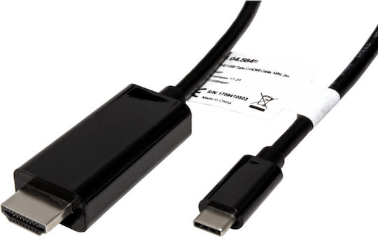 Roline Cablu USB Type C La HDMI 4k60hz T-t 1m Negru Roline 11.04.5840