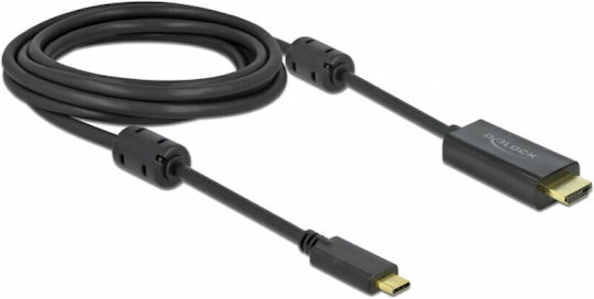 Delock Active USB Type-C to HDMI DP Alt Mode 4K60Hz T-T 3m Black Delock 85971