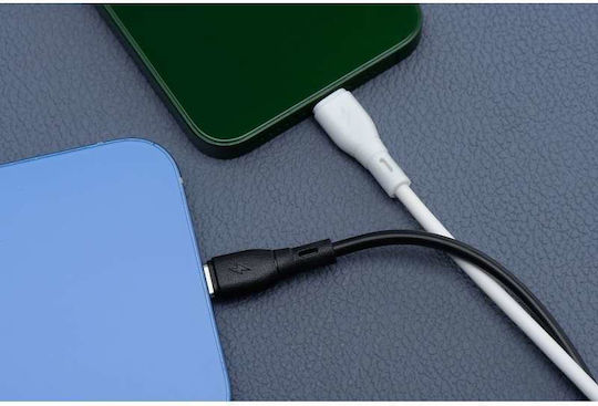 Blue Star Редовна USB-C към Lightning кабел 27W Бял 1м