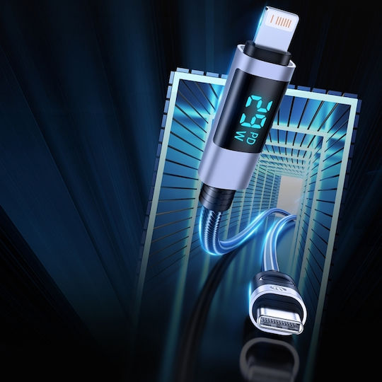Orico LED USB-C към Lightning кабел 29W Черен 2m