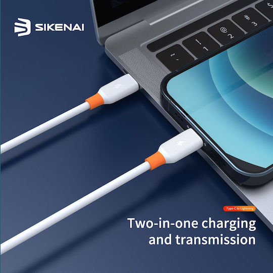 Sikenai LC-1 USB-C zu Lightning Kabel 20W Weiß 1.2m