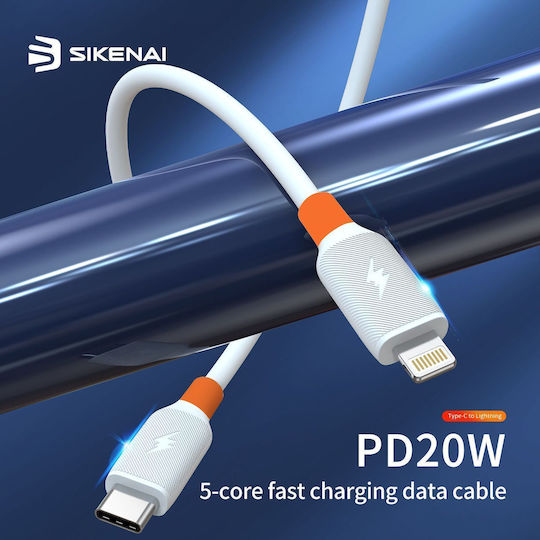 Sikenai LC-1 USB-C zu Lightning Kabel 20W Weiß 1.2m