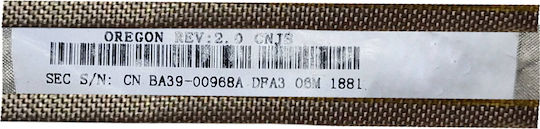 Kαλωδιοταινία Οθόνης Flex Screen Cable Samsung Np-n230 Np-n230-ja01us Ba39-00968a Oem Κωδ.1-flex1206