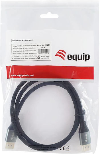 Equip Cable DisplayPort male - DisplayPort male 2.1m Black (119281)