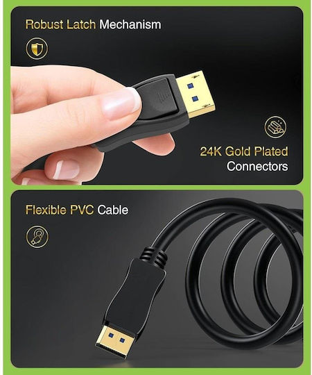 Techly Cable DisplayPort male - DisplayPort male 3m Black (ICOC DSP-A21-030)