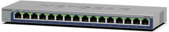 NetGear GS116-300EUS Unmanaged L2 Switch with 16 Gigabit (1Gbps) Ethernet Ports