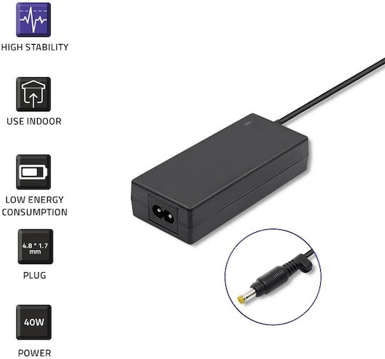 Qoltec Φορτιστής Laptop 40W 19V 2.1A για Sony