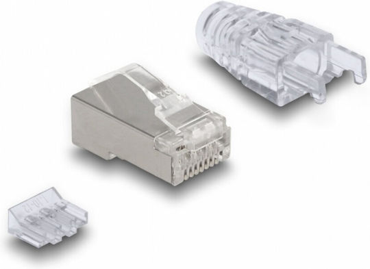 Delock Set 50 Conectori Rețea RJ45 FTP Cat.6 + Protecție Transparentă Delock 66904