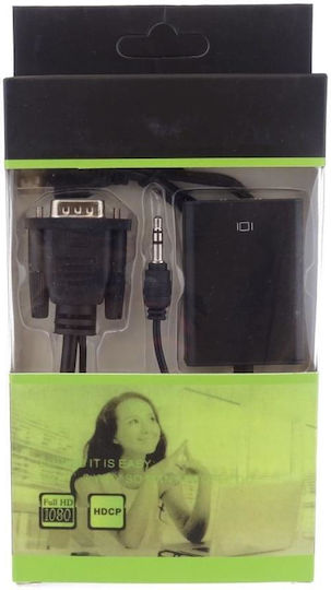 PremiumCord khcon-49 Конвертор HDMI женски към 3.5mm / VGA 2x мъжки