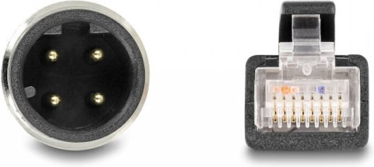 Delock M12 4-Pin D-Coded to RJ45 PVC T-T Network Cable 5m Delock 80852
