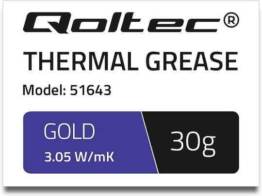 Qoltec Термална Паста Топлопроводима 3.05 W/m-k 30g Златна