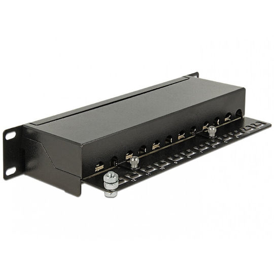 Delock Patch Panel 10" 12 Ports Cat.6a Black Delock 43310