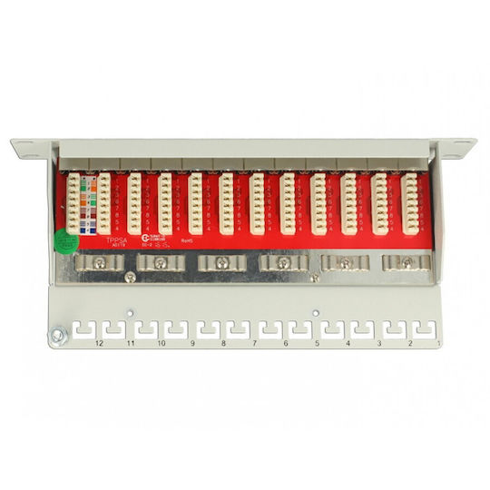 Delock Patch Panel 10" 12 Ports Cat.6a Black Delock 43310