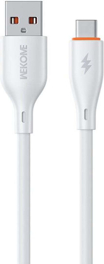 WK USB 2.0 Cable USB-C Male - USB-A 66W PD White 1m 250910