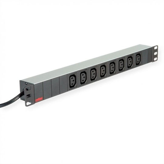 Roline 19" Extensie Pdu Schuko La Iec C13 Aluminiu 2m Roline 19.07.1628