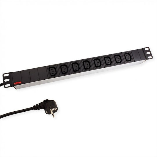 Roline 19" Extensie Pdu Schuko La Iec C13 Aluminiu 2m Roline 19.07.1628