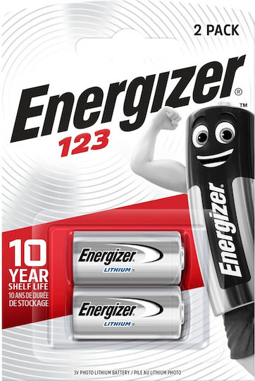 Energizer Baterii Litiu CR123 3V De Unică Folosință (Long Life) 2 Bucăți