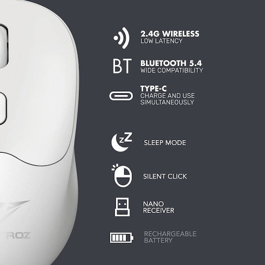 Alcatroz Airmouse Duo 6 Безжичен Bluetooth Мишка Carbon