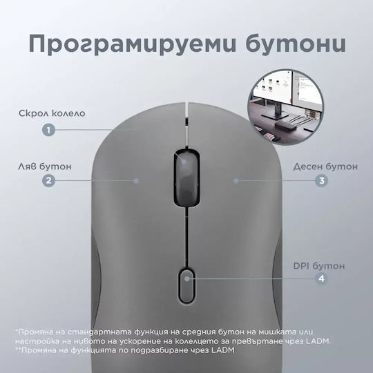 Lenovo 350 Wireless Bluetooth Vertical Mouse White