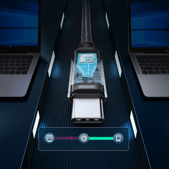 Orico Cable USB-C male - USB-C 100W PD Μαύρο 0.5m