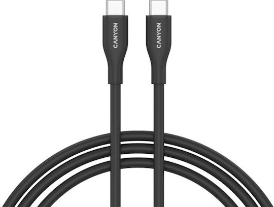 Canyon USB 2.0 Kabel USB-C männlich - USB-C 60W Schwarz 1m