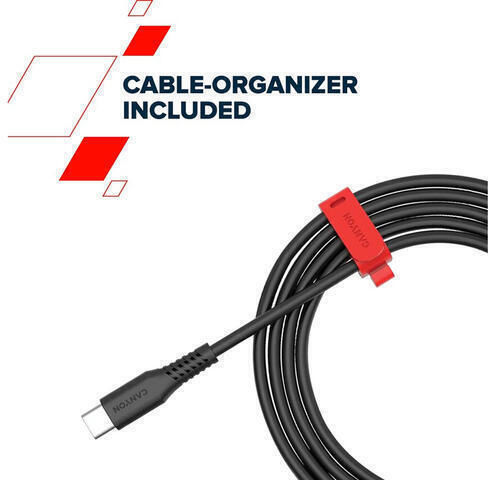 Canyon USB 2.0 Kabel USB-C männlich - USB-C 18W PD Schwarz 1,2m