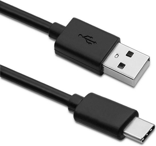 Qoltec USB 2.0 Cable USB-C male - USB-A Μαύρο 1m 50487