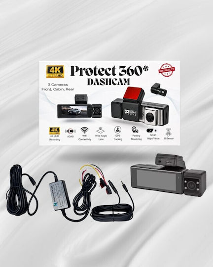 Комплект Камера DVR за Автомобил 4K със Дисплей Wi-Fi GPS и Задна Камера