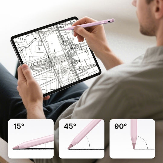 Metapen A8 Digitală Stilou Tactil cu Palm Rejection pentru iPad de culoare Roz