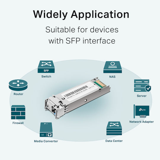 TP-LINK Трансивър TL-SM321B-2 SFP Едномодов Оптичен Кабел (SMF) 1 Брой