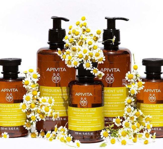 Apivita Frequent Use Chamomile & Honey Σαμπουάν Αναδόμησης/Θρέψης & Ενυδάτωσης για Όλους τους Τύπους Μαλλιών 500ml