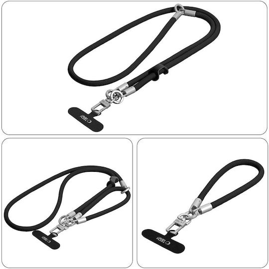 Tech-Protect C10s Seil Crossbody & Handgelenkriemen Schwarz Titan