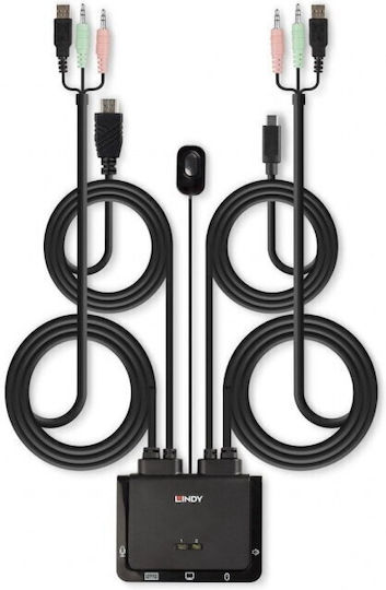 Lindy 42347 KVM И Превключвател На Данни С USB / HDMI