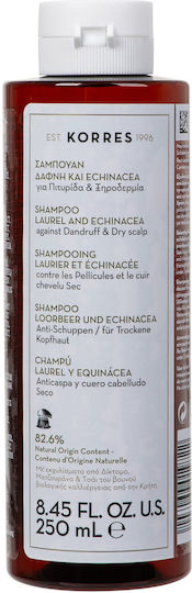 Korres Дафни & Echinacea Шампоан Против Пърхот и Суха Кожа 2x250ml
