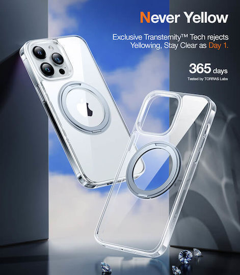 Torras Ostand Pro MagSafe Back Cover Σιλικόνης Διάφανο (iPhone 15 Pro Max)