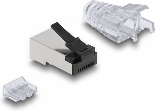 Delock Комплект 50 RJ45 FTP Мрежови Конектора Cat.6 + Прозрачна Защитна Капачка Delock 66906