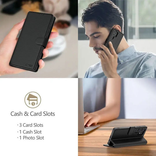 Tech-Protect Matte Brieftasche Synthetisches Leder / Silikon Schwarze (Google Pixel 11)
