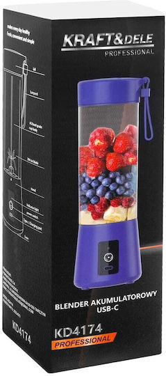 Kraft & Dele Blender cu cană din plastic 400 ml albastru KD4174