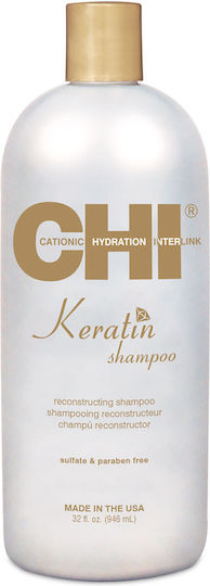 CHI Keratin Шампоан Възстановяване/Подхранване и Хидратация за Всички Типове Коса 946ml